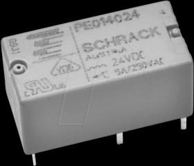 1-1393219-0 SCHRACK PE power relay, 24 V DC, 5 A, changeover contact