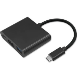 Qoltec Hub Adapter USB-C 3.1 3w1 USB 3.0 HDMI 4K USB-C 3.1 PD 100W
