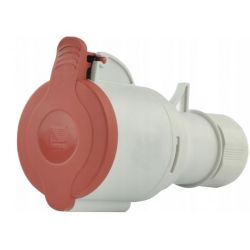 Gniazdo siłowe z klapką [5p] 32A 400V przenośne IP44 PAWBOL na kabel