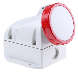 Złącze przemysłowe - zasilające 32A Gniazdo 415 V 3P + N + E Żeński Scame Czerwony Montaż ścienny, IP67