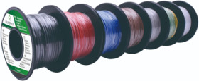 PVC-stranded wires kit, 1.0 mm², black/white/red/blue/brown/gray/green-yellow, outer Ø 2.5 mm, 19011CA089