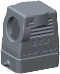 Housing, size HB6, die-cast aluminum, M32, angled, clip locking, IP65, T1330060132-000