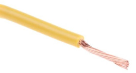 Przewód jednożyłowy linkowy, 2491X, 0,75 mm², 24/0,2 mm, 18 AWG, PVC, 500 V, Żółty, dł. 100m, RS PRO