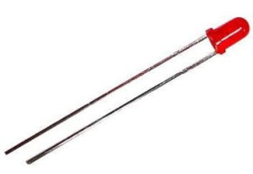 Dioda LED 3mm czerwona dyfuzyjna - migająca, jasność 80mcd