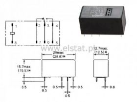 Przekaźnik G2RL-1E ( 12VDC, 16A ) OMRON styk 1xP