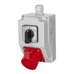 RS-Z rozdzielnica siłowa wyłącznik L-0-P 3P+N+Z 16A szary 6271-20