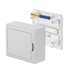 Rozdzielnica modułowa 1x8 n/t ECONOMIC BOX RN 1/8 drzwi białe (N+PE) IP40 2502-00