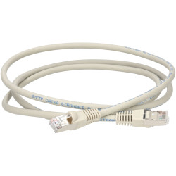 TruConnect TRUP6A1.5GY 1.5mtr CAT 6A S/FTP LSZH Full Copper Patch Lead - Grey