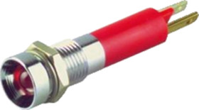 Signal light, 12 V (AC), 12 V (DC), red, 1.2 cd, Mounting Ø 8 mm, LED number: 1, 19090250