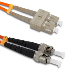 Qoltec Patchcord światłowodowy SC/UPC - ST/UPC Multimode 50/125 OM2 Duplex 5m