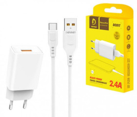 LAD.SIEC. 2.4A+KABEL TYP-C 2,4A 12W DC01