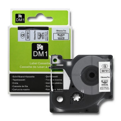 Qoltec Taśma do DYMO D1 45803, 45808 19mm x 7m Biała/Czarny nadruk