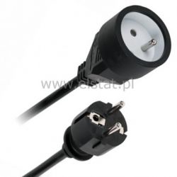Przedłużacz 1WT-1GN 5m czarny (3x1,5)