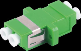 BS07-60011 FO coupler, LC / LC, duplex, green