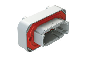 Złącze samochodowe 12-pinowe Amphenol Industrial 2-rzędowe Męski 7.5A AT Montaż na kołnierzu Złącze samochodowe