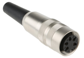 Gniazdo Din Lumberg 5-pinowe, seria KV Kabel Prosty M16 250 V ac 5 DIN EN 60529 5A IP40 Wkręcana Żeńskie