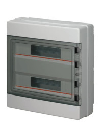 Rozdzielnica modułowa 2x18 natynkowa drzwi transp. seria 620 IP65 400x400x140 szara EC62036