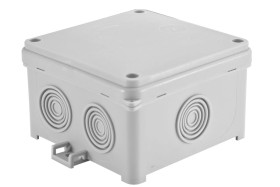 Puszka n/t hermetyczna pusta 98x98x60mm IP54 z dławicą zintegrowaną szara N90x90F 35220002