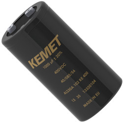 Kondensator 220μF 500V dcmontażśrubowy KEMET roztaw: 12.8mm 36 (Dia.) x 82mm