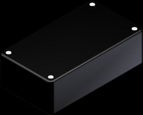 ABS enclosure, (L x W x H) 125 x 70 x 39 mm, black (RAL 9004), COFFER 2.9 SCHWARZ