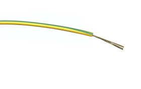 Przewód montażowy 0,2 mm² Zielony/Żółty RS PRO PVC 24 AWG 1 kV AC dł. 100m 7/0,2 mm +85°C