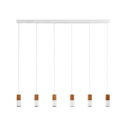 Lampa wisząca ELIT WHITE/WOOD 6308 TK Lighting