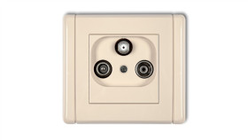 Flexi Gniazdo Antenowe Rtv-Sat Końcowe 1,5Db Beżowy 1Fgs