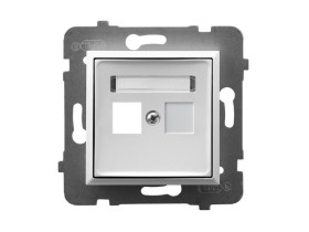 ARIA Obudowa gniazda pojedynczego typu Keystone prosta biały GPK-1U/p/00 OSPEL