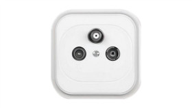 Eco Gniazdo Antenowe Rtv-Sat Końcowe Gaps-C/K Białe