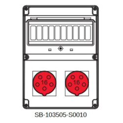 Rozdzielnica 2x5x16A INA=32A IP54 SB-103505-S0010-54