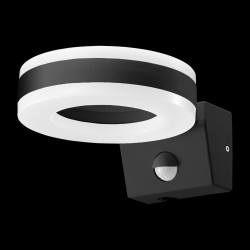 HOWLIT LED 20W oprawa ogrodowa z czujnikiem ruchu 1800lm IP65 4000K czarna AD-OP-6205BLPMR4