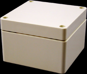 PC enclosure, (L x W x H) 89 x 89 x 61 mm, light gray (RAL 7035), IP68, 1554E2GY