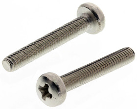 Śruby maszynowe M2.5 łeb z łbem walcowym soczewkowym Mosiądz długość 16.0mm skok 0.45mm