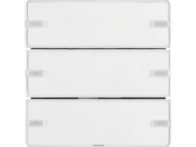 KNX e/s Q.x Przycisk 3-kr z polem opisowym diodami LED RGB i czujnikiem temperatury biały 80143329 HAGER