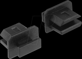 64026 Dust cover, mini DisplayPort socket with handle, 10 pieces, blac