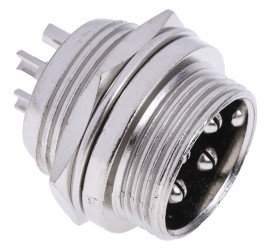 Złącze wielostykowe przemysłowe 4-pinowe Miniaturowe, panelowe Gniazdo RS PRO