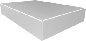 Aluminum enclosure, (L x W x H) 305 x 203 x 51 mm, natural, 1444-22