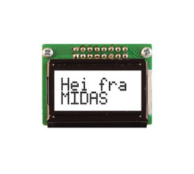 Wyświetlacz monochromatyczny LCD, , Alfanumeryczny, Midas