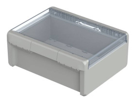 Bopla B 233012 PC-V0-G 7035 (96028565) - obudowa uniwersalna z przezroczystą pokrywą (239 x 300 x 120 mm)