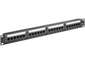 NET PATCH PANEL CAT6 24 PORT (19'') UTP BLACK