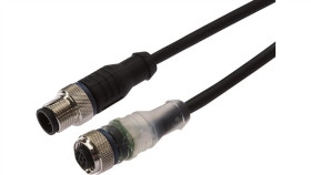 Vk300f26, Kabel Połączeniowy, 3 M, Żeński M12 (Gniazdo) 4-Pinowy Prosty,...