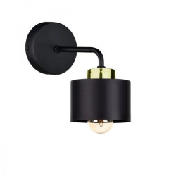 Kinkiet nowoczesny 1x E27 SIMPLY BLACK/GOLD
