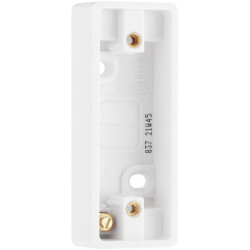 BG 837 White Nexus Moulded 1 Gang Architrave Surface Box, 19mm