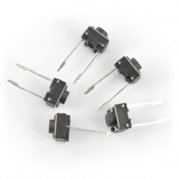 Tact Switch 6x6mm/4,3mm THT - 2pin przedłużony - 5szt