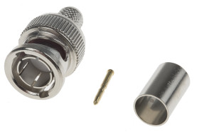 Złącze koncentryczne Montaż na kablu Męski 75Ω typ złącza Złącze BNC 0 to 4GHz Połączenie zagniatane typ kabla BELDEN