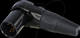 RC5MR-B XLR cable plug 5-pin angled, black