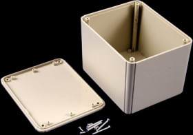 ABS enclosure, (L x W x H) 125 x 100 x 90 mm, light gray (RAL 7035), IP54, RL6365