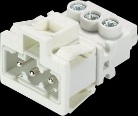 91.932.9053.0 Device connection (snap-in) - plug, white, 3-pin