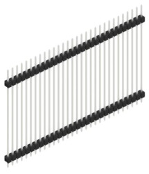 Pin header, 30 pole, pitch 2.54 mm, straight, black, SL541530Z