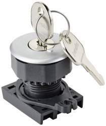 TRU COMPONENTS TC-10343996 S3KF-2FS Przełącznik kluczykowy (stacyjkowy), przedni element klucz srebrny 1 x 90 ° 1 szt.